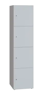 DOMINIT 44 úložná skříň 4-boxová, 1817x450x400 mm, korpus šedý, dvířka bílá